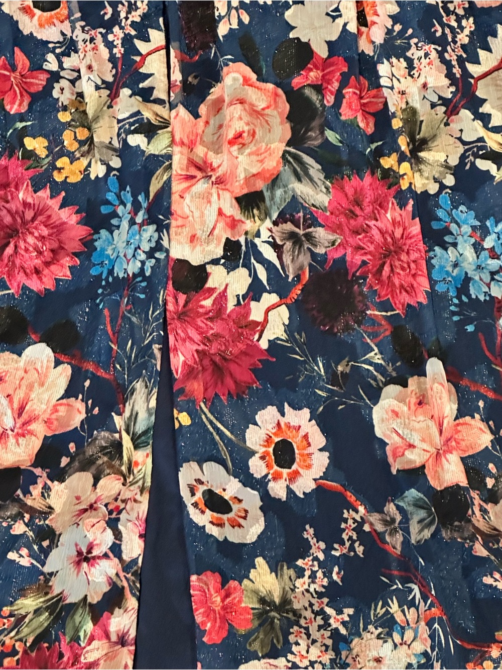 NWT! Dress the Population Jaclyn Navy Floral V-Neck Maxi Dress XXS - Picture 4 of 11